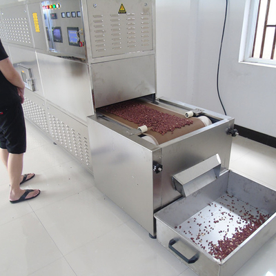 Máy sấy đường hầm liên tục dây đai 1000mm Máy tiệt trùng vi sóng Máy sấy công nghiệp
