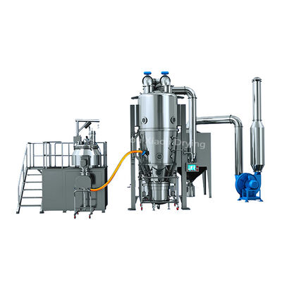 Máy sấy giường chất lỏng bằng thép không gỉ 316L Máy tạo hạt chế biến thực phẩm Hoạt động không bụi