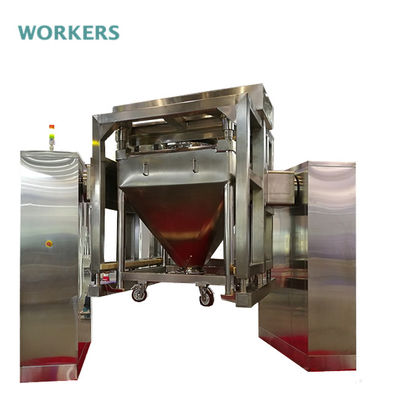 Một cánh tay nâng Hình nón vuông IBC Máy xay sinh tố Dược phẩm Máy trộn hóa chất công nghiệp